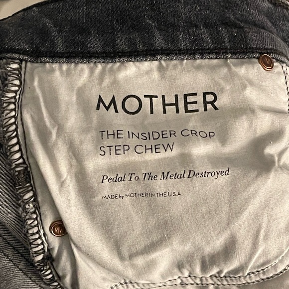 mother denim the insider crop step chew, pedal to the metal destroyed, Size 27 - Picture 4 of 16